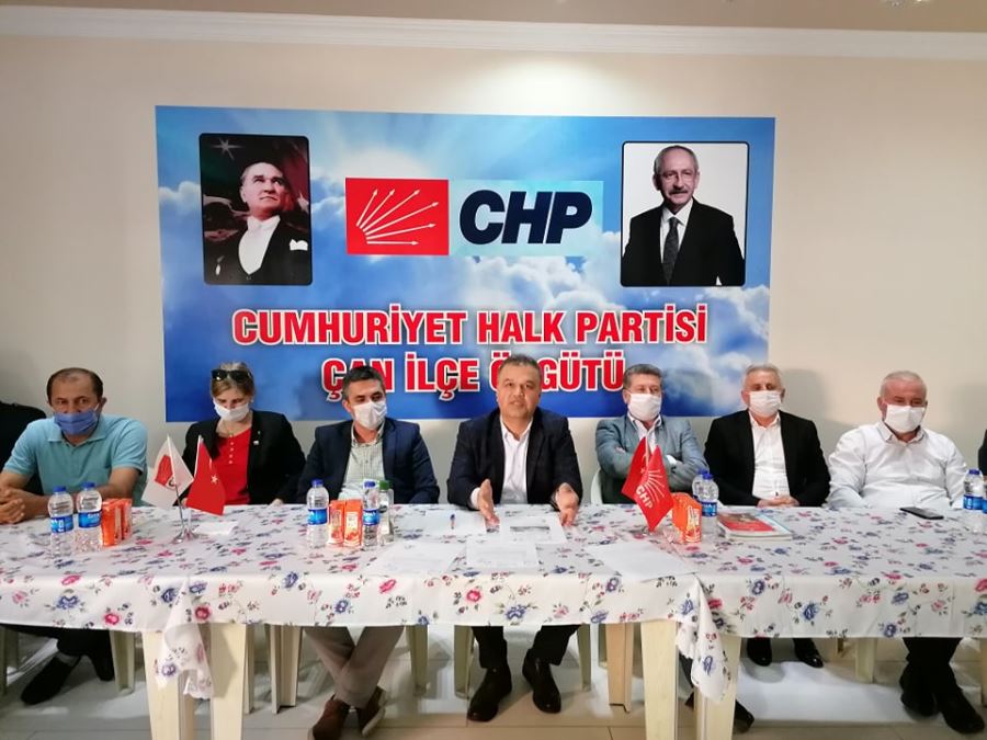 CHP Çan İlçe Başkanı Harun Arslan Basın Açıklaması Yaptı