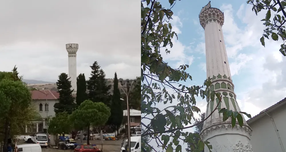 Biga’da yıldırım düştü, cami minaresi yıkıldı