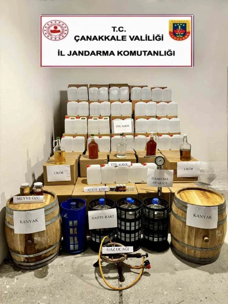 Jandarmadan sahte içki operasyonu