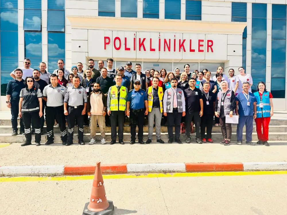 Hastane Afet Planı Tatbikatı Gerçekleştirildi 
