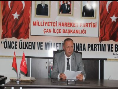 MHP Çan İlçe Başkanı Karakaya Biz Makam Mevki Peşinde değiliz